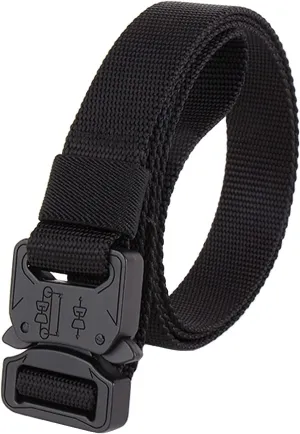 1 Inch Nylon Tactical Belt Quick Release Metal Buckle Heavy Duty Military Sports Skinny Webbing Work Belts for Men