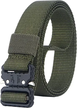 1 Inch Nylon Tactical Belt Quick Release Metal Buckle Heavy Duty Military Sports Skinny Webbing Work Belts for Men