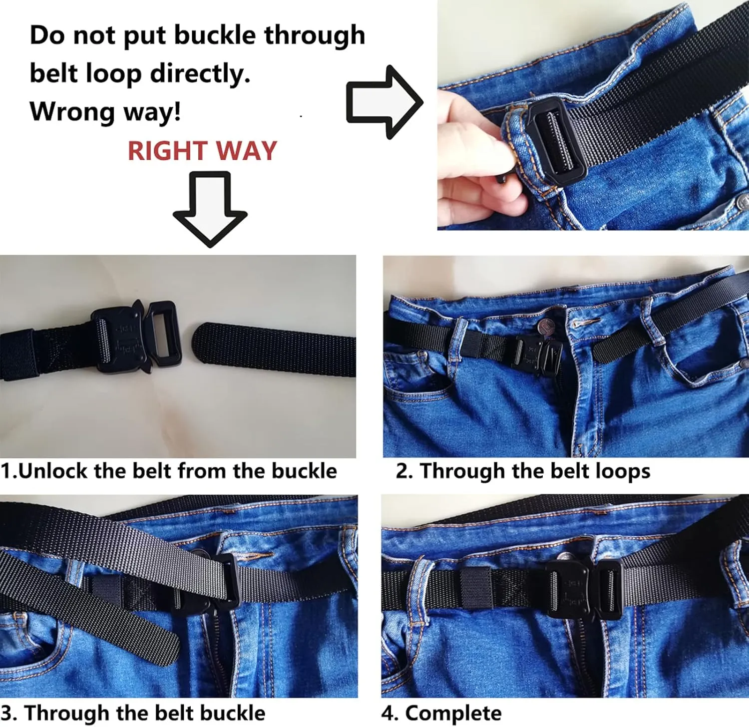 1 Inch Nylon Tactical Belt Quick Release Metal Buckle Heavy Duty Military Sports Skinny Webbing Work Belts for Men