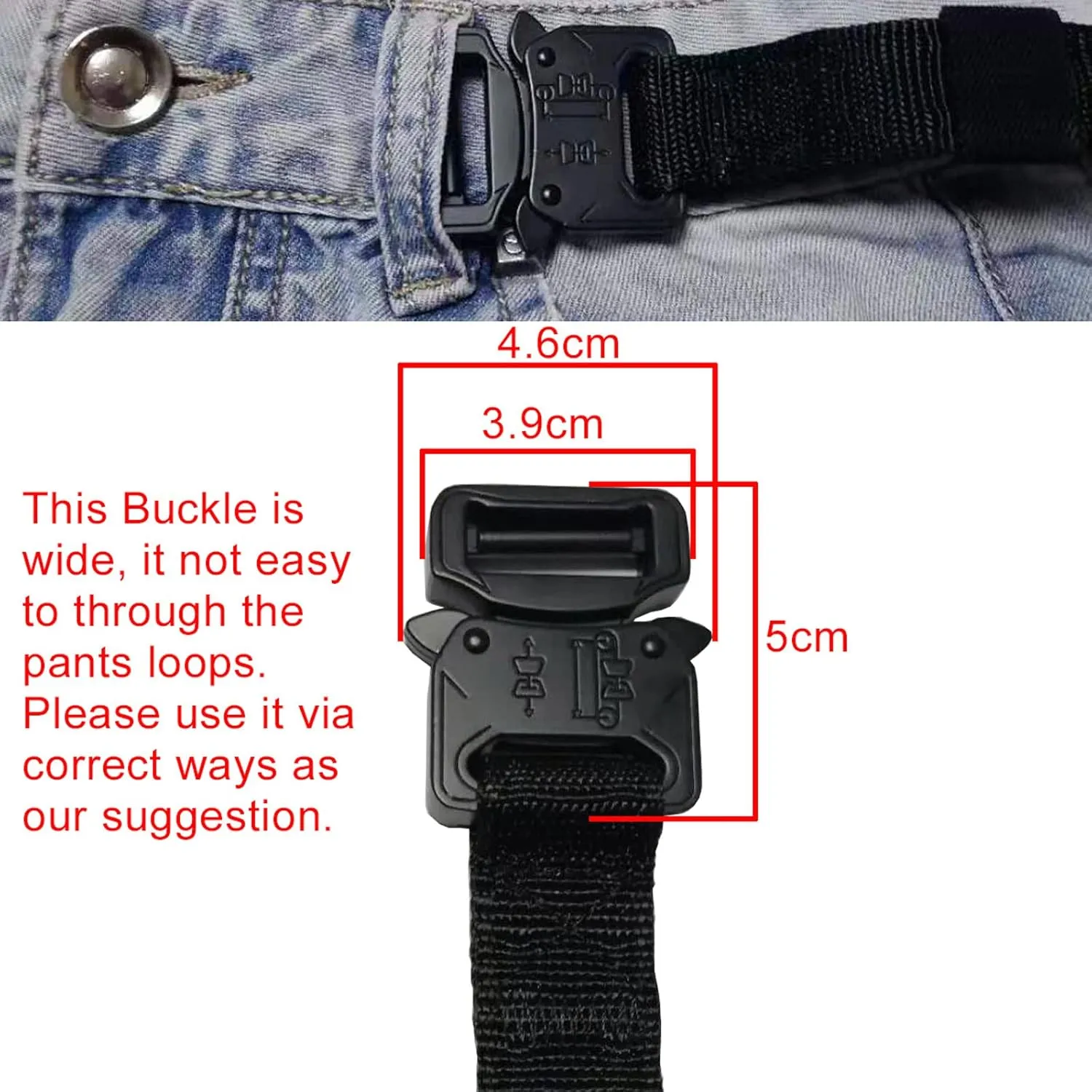1 Inch Nylon Tactical Belt Quick Release Metal Buckle Heavy Duty Military Sports Skinny Webbing Work Belts for Men