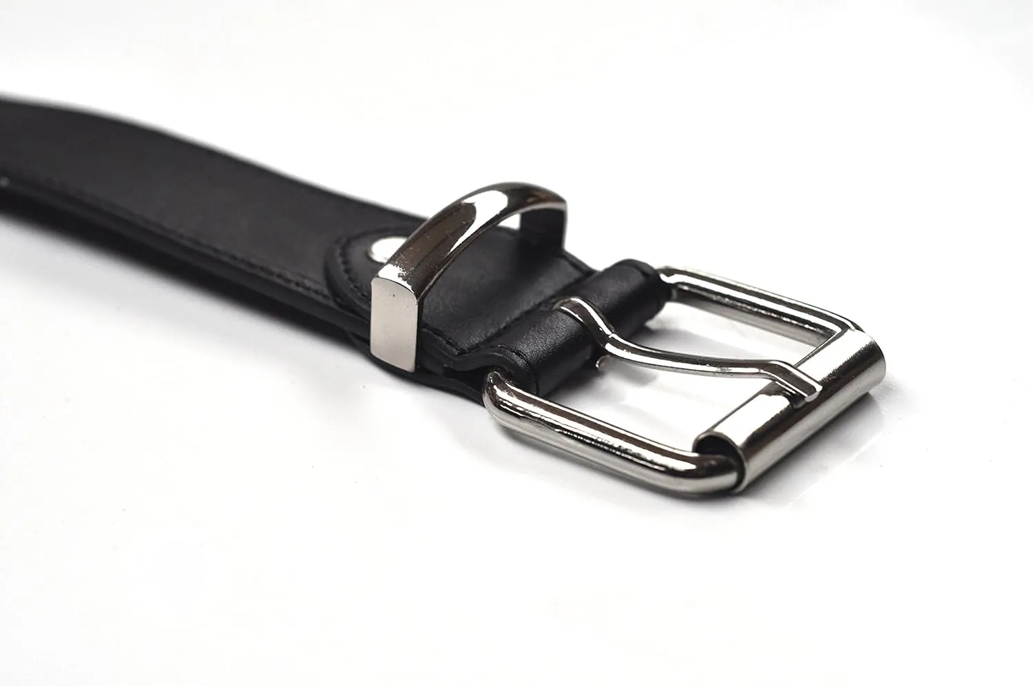 3 Row Pyramid Studded Stud Black Belt