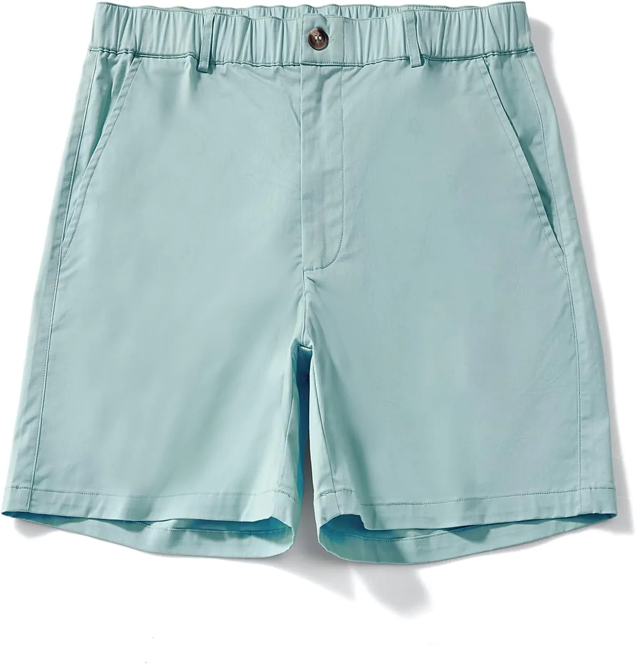 AIMPACT Mens Casual Cotton Shorts Slim Fit Elastic Waist Cargo Shorts 5.5 Inch Inseam with Pockets