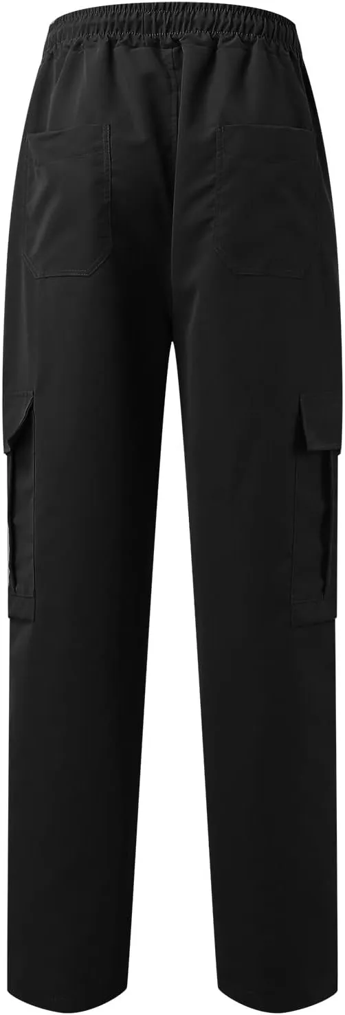 Alalaso Mens Cargo Pants,Elastic Waist Sweatpants for Men Casual Long Trousers Light Jogger Pants
