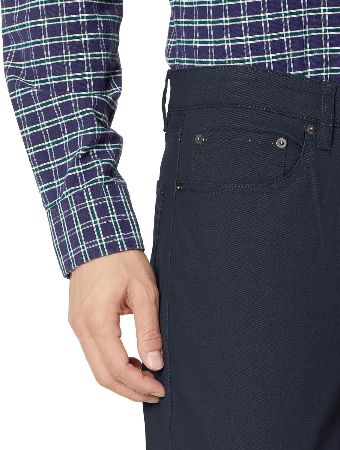 Amazon Essentials Men's Pants, Relaxed-Fit, 5-Pockets, Stretch Twill