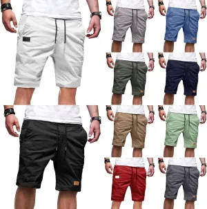 Athletic Shorts for Men Elastic Waist Stretch Casual Summer Shorts Plus Size Classic Lightweight Baggy Chino Beach Pants