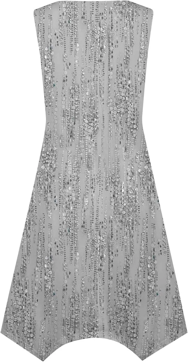 Azeralia Summer Dress Sleeveless Midi Dress for Women Sundresses for Women 2024 Sundress Plus Size Bodycon Dresses for Women