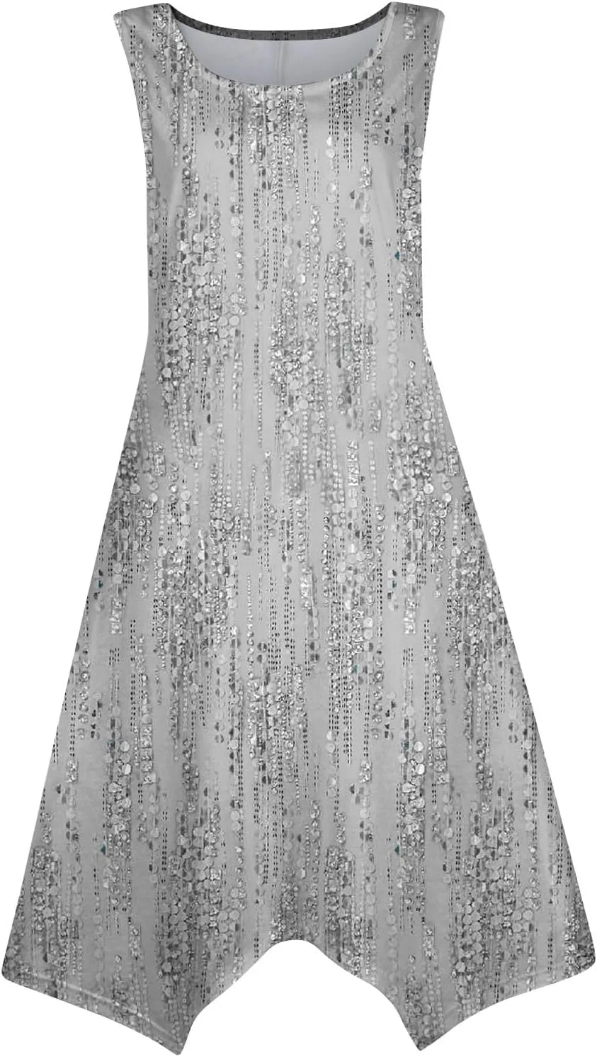 Azeralia Summer Dress Sleeveless Midi Dress for Women Sundresses for Women 2024 Sundress Plus Size Bodycon Dresses for Women