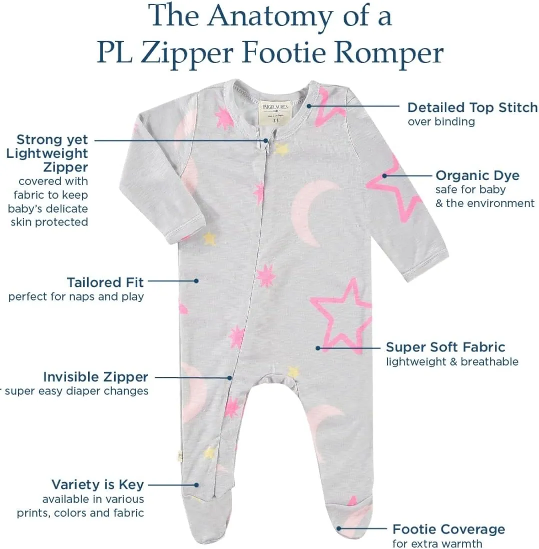 Baby Rib Seamless Zipper Footie Romper