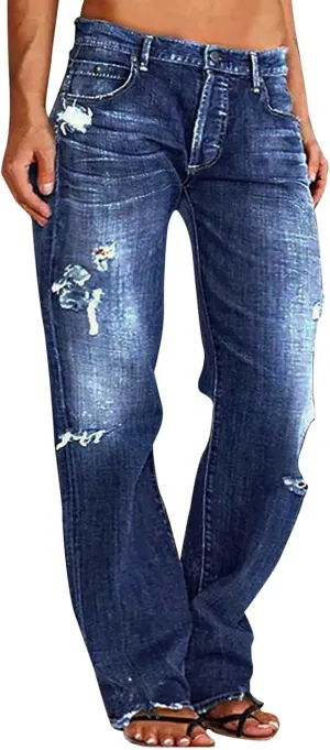 Baggy Jeans for Men Women Y2k Vintage Pants Casual Wide Leg Jeans Loose Fit Denim Trousers Streetwear