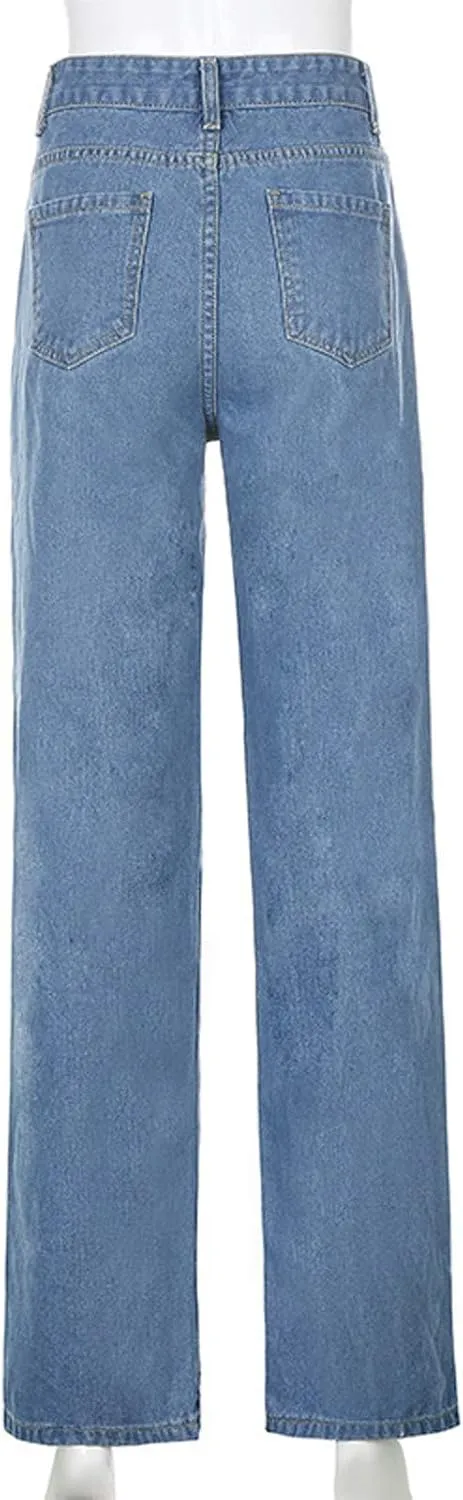 Bootcut Jeans for Women High Waisted Stretchy Flare Pants Ripped Skinny Bell Bottom Denim Pants Distressed Jeans