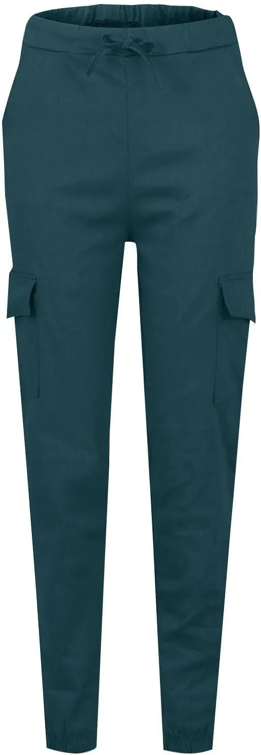 Cargo Joggers for Women Light Weight Stretchy Hiking Pants Drawstring Tapered Cinch Bottom Baggy Cargo Pants