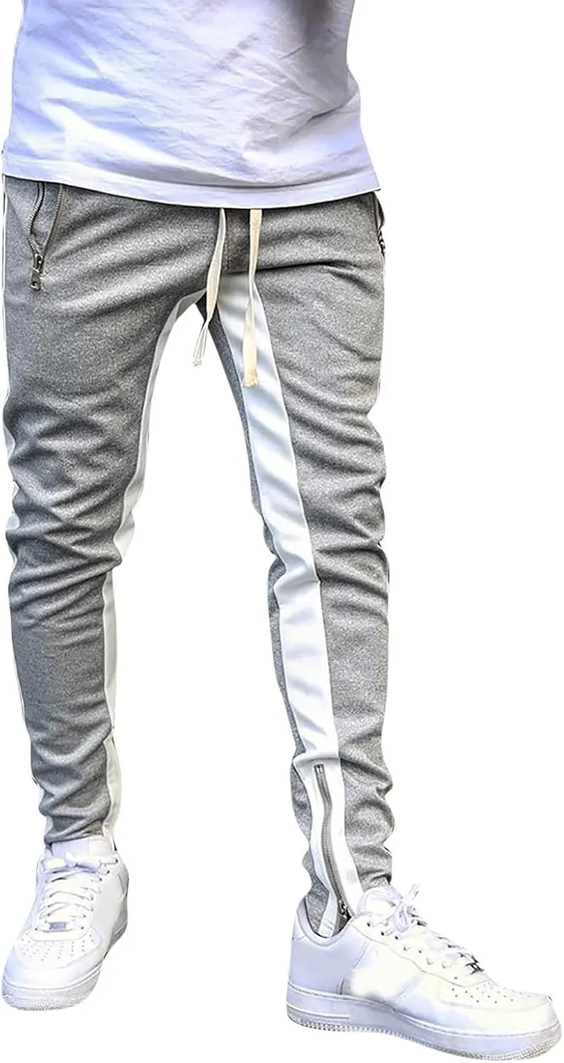 Cargo Pants for Men Relaxed Fit Drawstring Work Joggers with Pockets Mens Casual Pants Stretch Slim Fit Workout Pants
