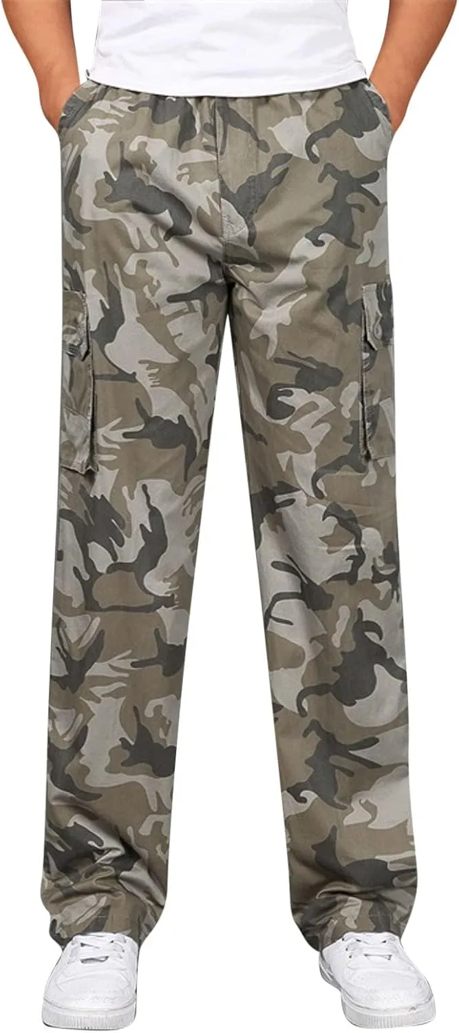 Cargo Pants for Men Relaxed Fit Tapered Sweatpant Casual Athletics Jogger Mens Casual Pants Mens Lounge Pants Fashion