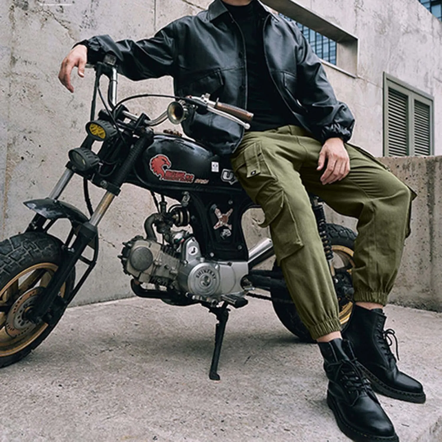 Cargo Pants for Men Relaxed Fit with Pockets Cargo Pants for Men Sweat Pants Fashion Men's Sport Color Bandage Casual
