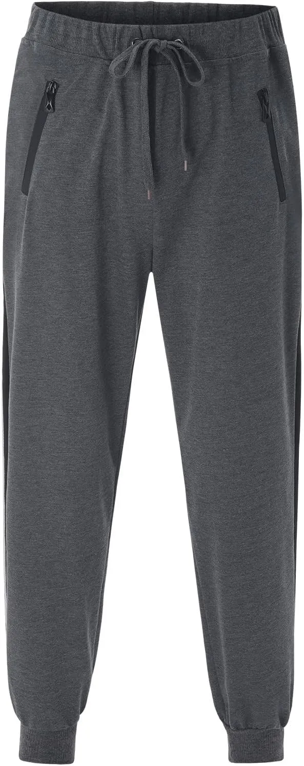 Cargo Sweatpants for Men Big and Tall Outdoor Tactical Pants with 9 Pockets Lightweight Ripstop Cargo Work Pants Mens