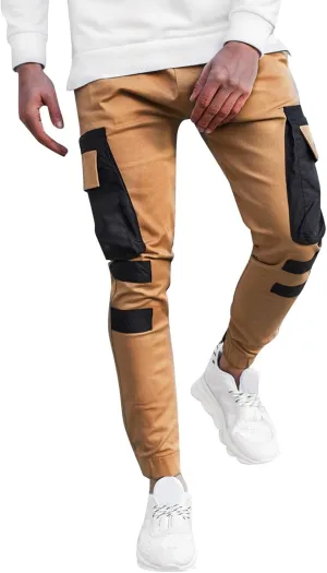 Cargo Sweatpants for Men Mens Lounge Pants Pants with Elastic Drawstring Waist Men's Jogger Pants Baggy Goth Techwear