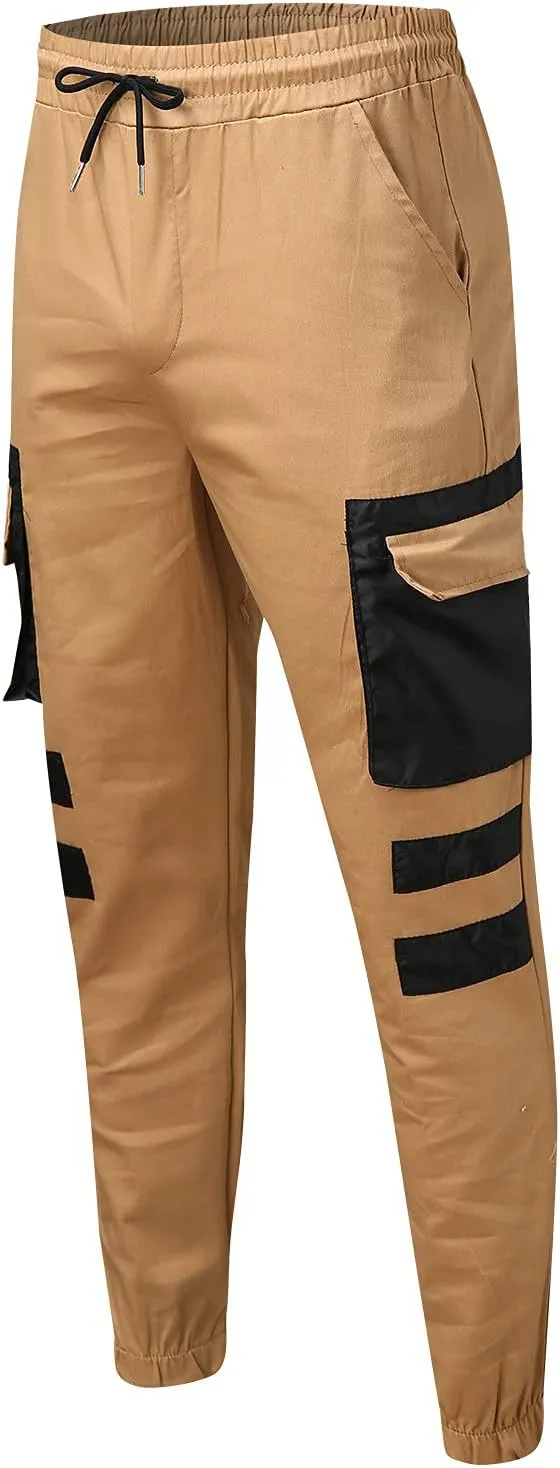 Cargo Sweatpants for Men Mens Lounge Pants Pants with Elastic Drawstring Waist Men's Jogger Pants Baggy Goth Techwear