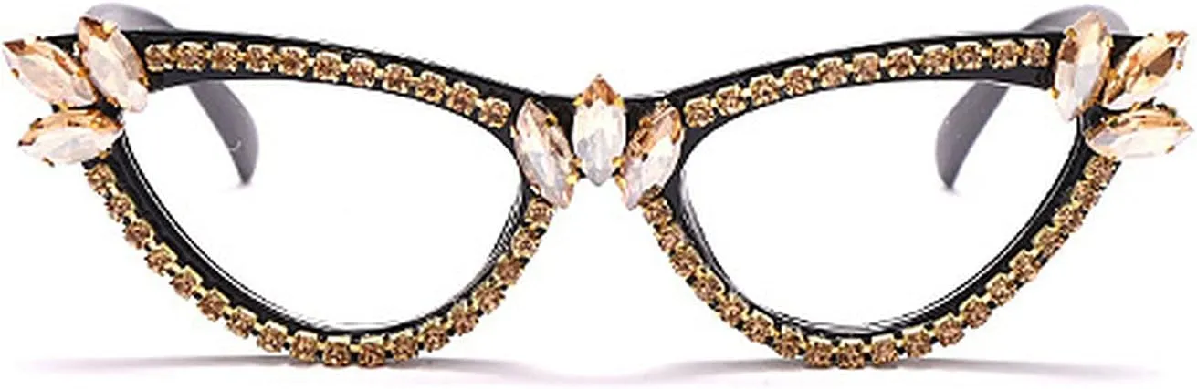 Cat Eye Diamond Sunglasses Women 2021 Small Punk Sun Glasses Crystal Vintage Rhinestone Glasses Eyewear UV400