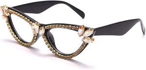 Cat Eye Diamond Sunglasses Women 2021 Small Punk Sun Glasses Crystal Vintage Rhinestone Glasses Eyewear UV400