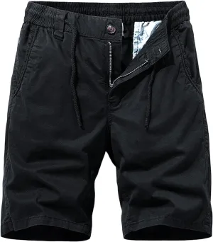 Dademeo Men's Cargo Shorts Running Shorts Multiple Utility Pockets Elastic Waist Cotton Hiking Shorts Outdoor Ripstop Shorts