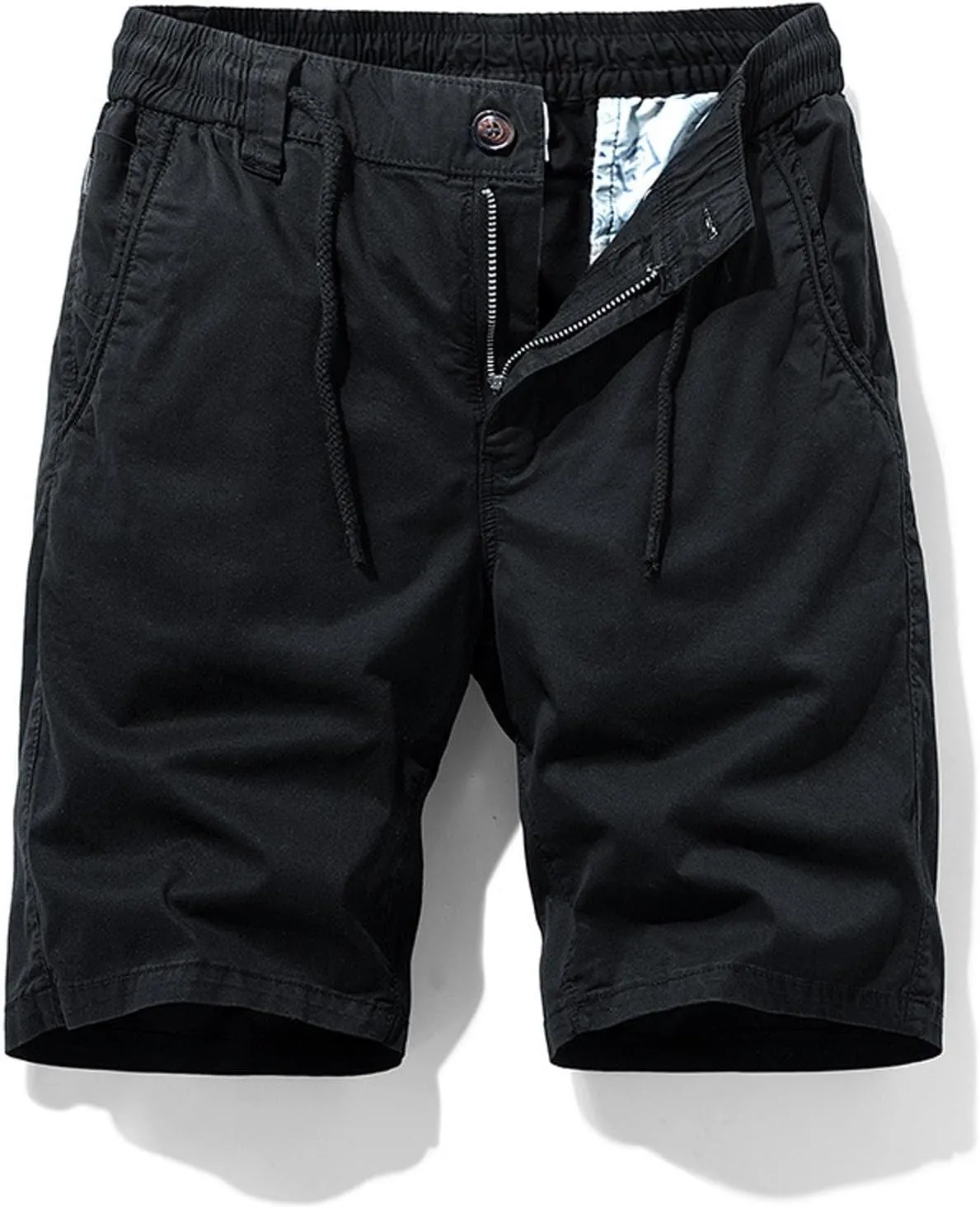 Dademeo Men's Cargo Shorts Running Shorts Multiple Utility Pockets Elastic Waist Cotton Hiking Shorts Outdoor Ripstop Shorts