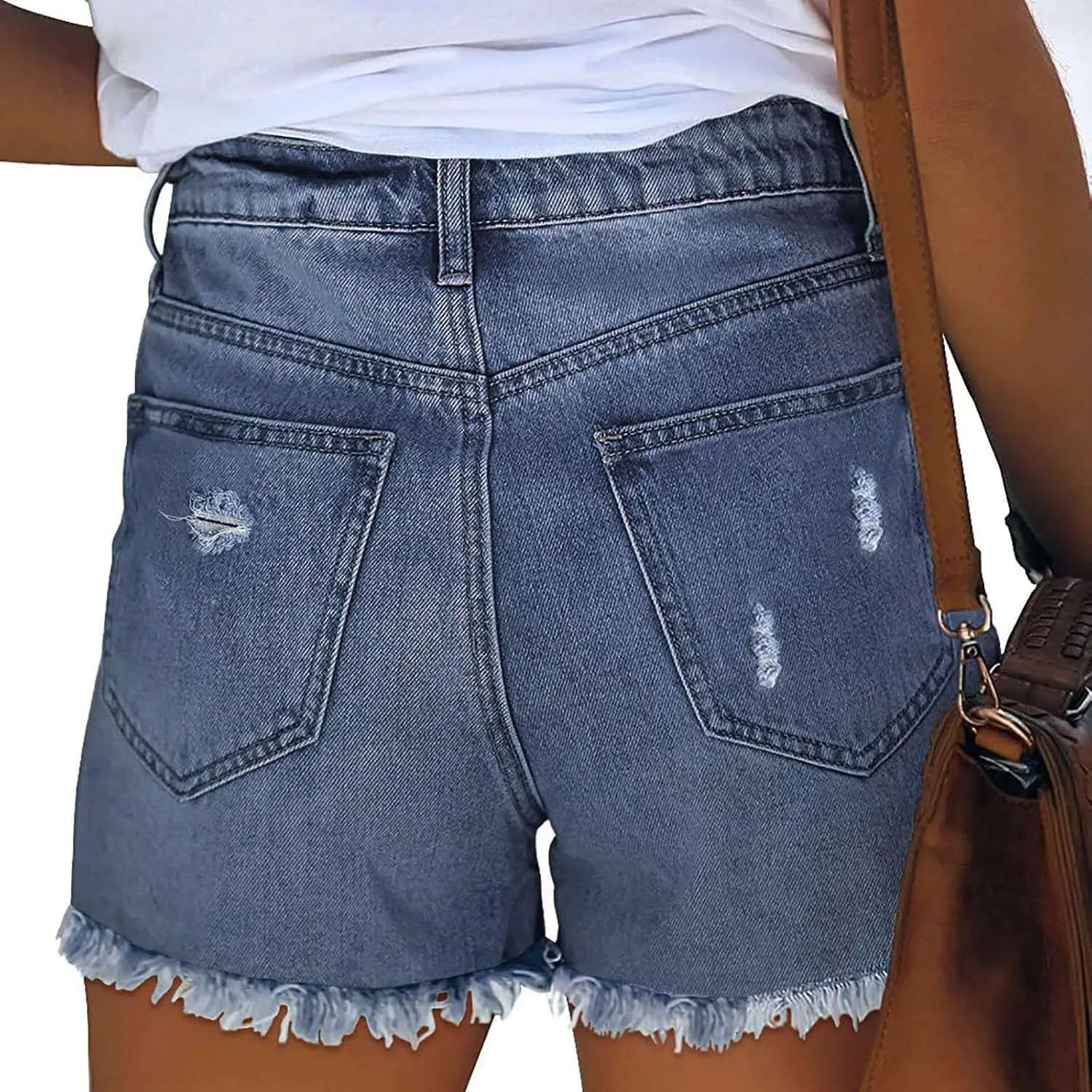 Denim Shorts for Women High Waisted Denim Short Stretchy Casual Summer Trendy Girls Jean Shorts Jeans Short with Pocket