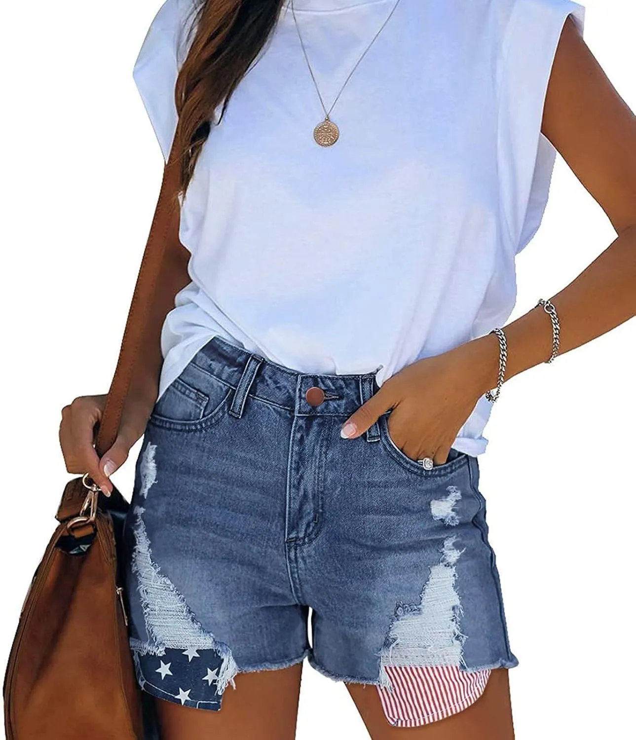 Denim Shorts for Women High Waisted Denim Short Stretchy Casual Summer Trendy Girls Jean Shorts Jeans Short with Pocket