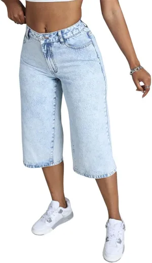 Denim Shorts Women Stretchy Summer Casual High Waisted Wash Bermuda Cropped Jean Shorts