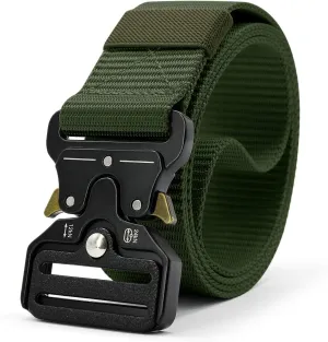 DOOPAI Tactical Belt for Men, 3Pack Military Nylon Web with Heavy Duty Quick Release Metal Buckle