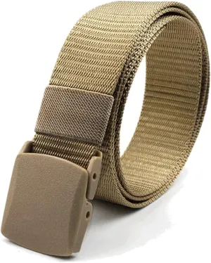 EcoGear FX Nylon Belts for Men - Adjustable Canvas Tactical Men Belt With Plastic Buckle 1.5 inch Width