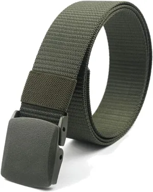 EcoGear FX Nylon Belts for Men - Adjustable Canvas Tactical Men Belt With Plastic Buckle 1.5 inch Width