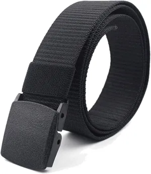 EcoGear FX Nylon Belts for Men - Adjustable Canvas Tactical Men Belt With Plastic Buckle 1.5 inch Width