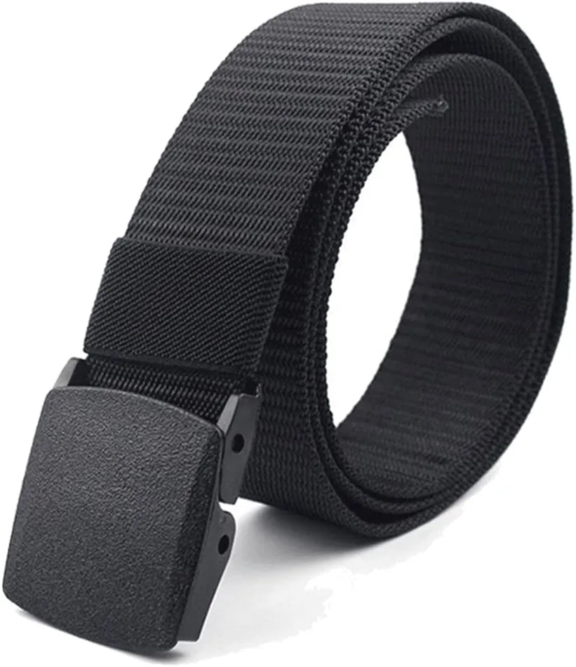 EcoGear FX Nylon Belts for Men - Adjustable Canvas Tactical Men Belt With Plastic Buckle 1.5 inch Width
