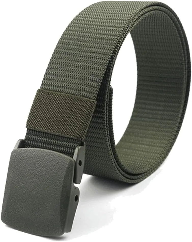 EcoGear FX Nylon Belts for Men - Adjustable Canvas Tactical Men Belt With Plastic Buckle 1.5 inch Width