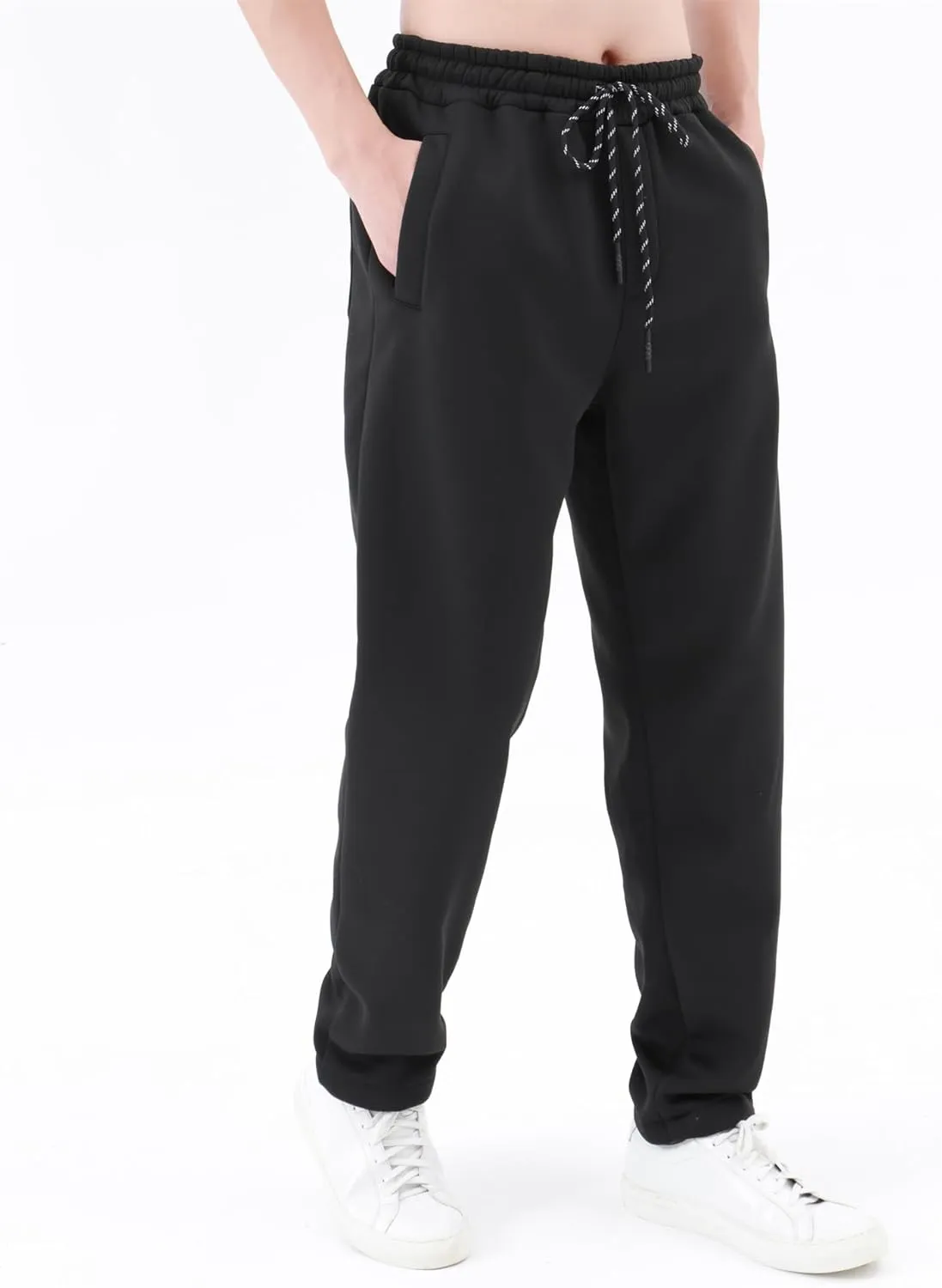 evzosrz Men's Sherpa Lined Sweatpants Fleece Active Running Jogger Pants Winter Warm Lounge Athletic Track Jogger Pants