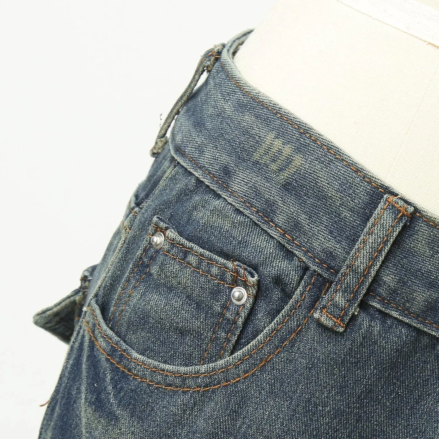 Flare Jeans for Women High Waisted Wide Leg Stretchy Distressed Jeans Pull-On Skinny Flared Bootcut Denim Jeggings