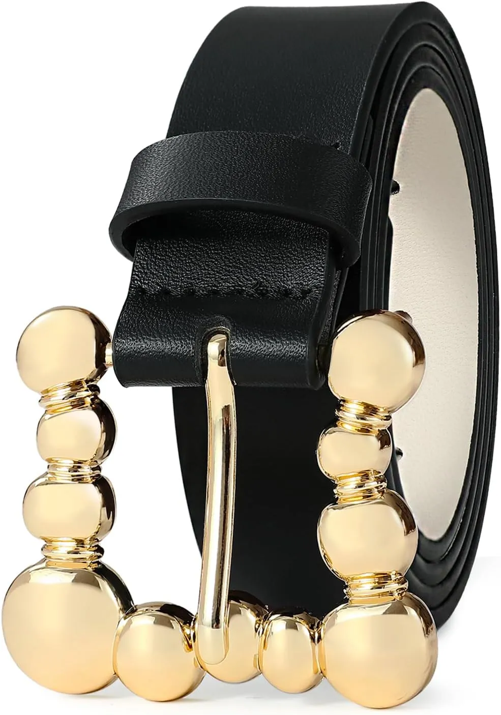 Genuine Leather Belt for Women Burgundy Leather With Gold Metal Buckle Luxury Casual Fashion Belts for Jeans Dresses