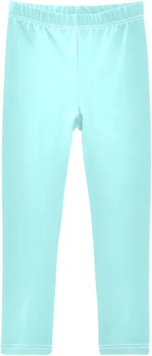 Girls' Leggings Light Cyan Toddler Kids Stretch Yoga Pants Tights Dance Athletic Long Pants 6T