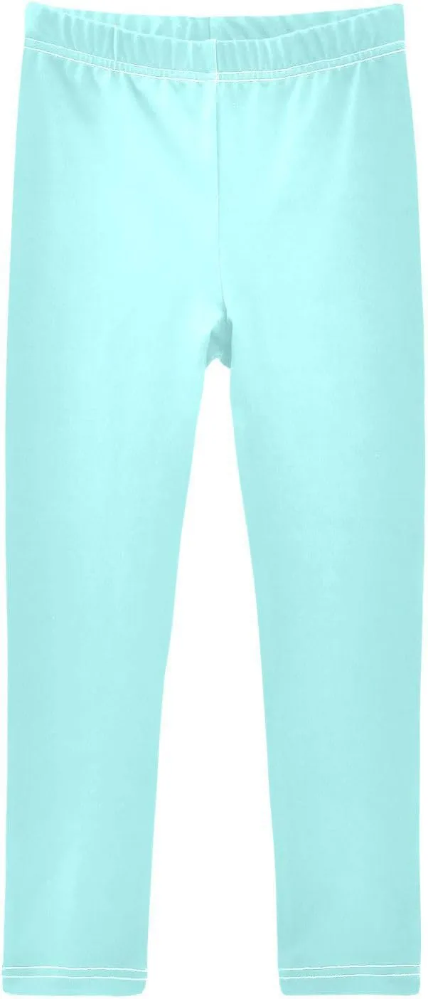 Girls' Leggings Light Cyan Toddler Kids Stretch Yoga Pants Tights Dance Athletic Long Pants 6T