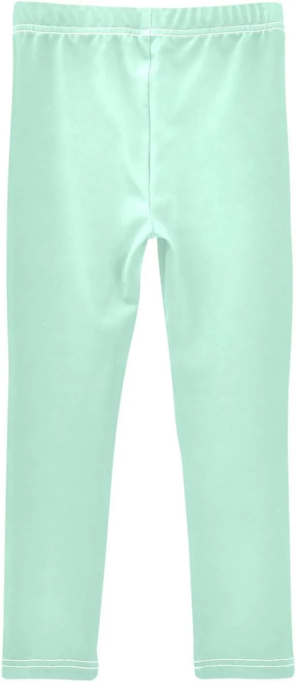 Girls' Leggings Light Green Toddler Kids Stretch Yoga Pants Tights Dance Athletic Long Pants 4T