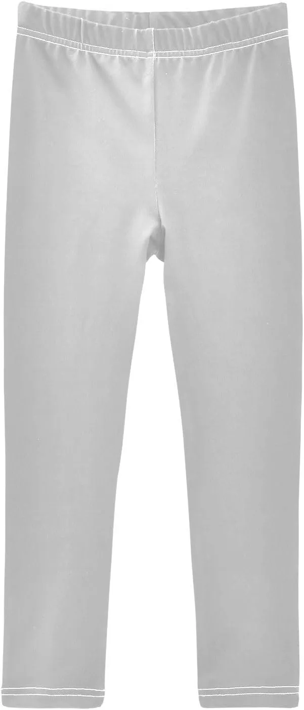 Girls' Leggings Light Grey Toddler Kids Stretch Yoga Pants Tights Dance Athletic Long Pants 4T
