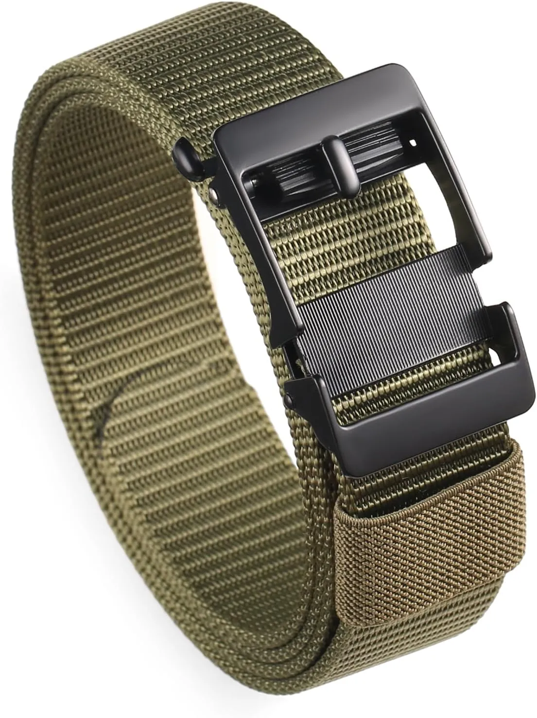 GOIACII Ratchet Tactical Gun Belt for Men Mens Golf Belt 1 3/8" Nylon Web Belt with Automatic Slide Buckle