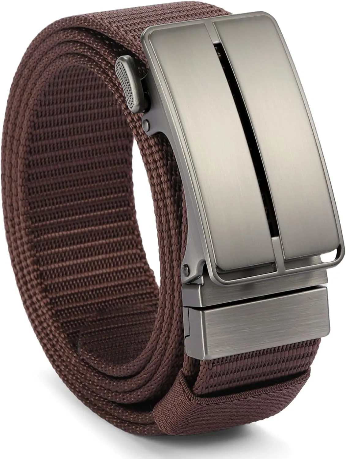 GOIACII Ratchet Tactical Gun Belt for Men Mens Golf Belt 1 3/8" Nylon Web Belt with Automatic Slide Buckle