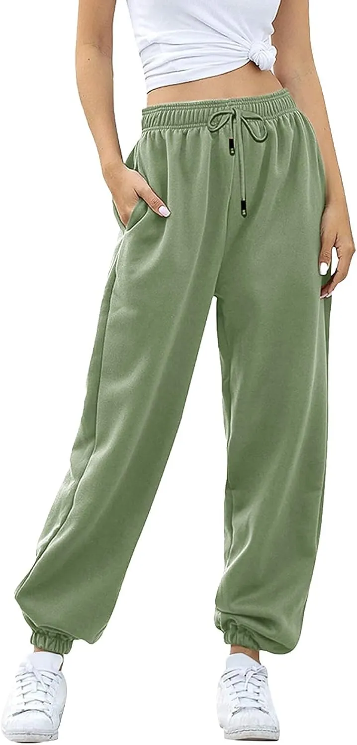 Hands Jogger for Women Track Athletic Pants High Waisted Straight Leg Sweatpants Summer Low Rise Running Jogger