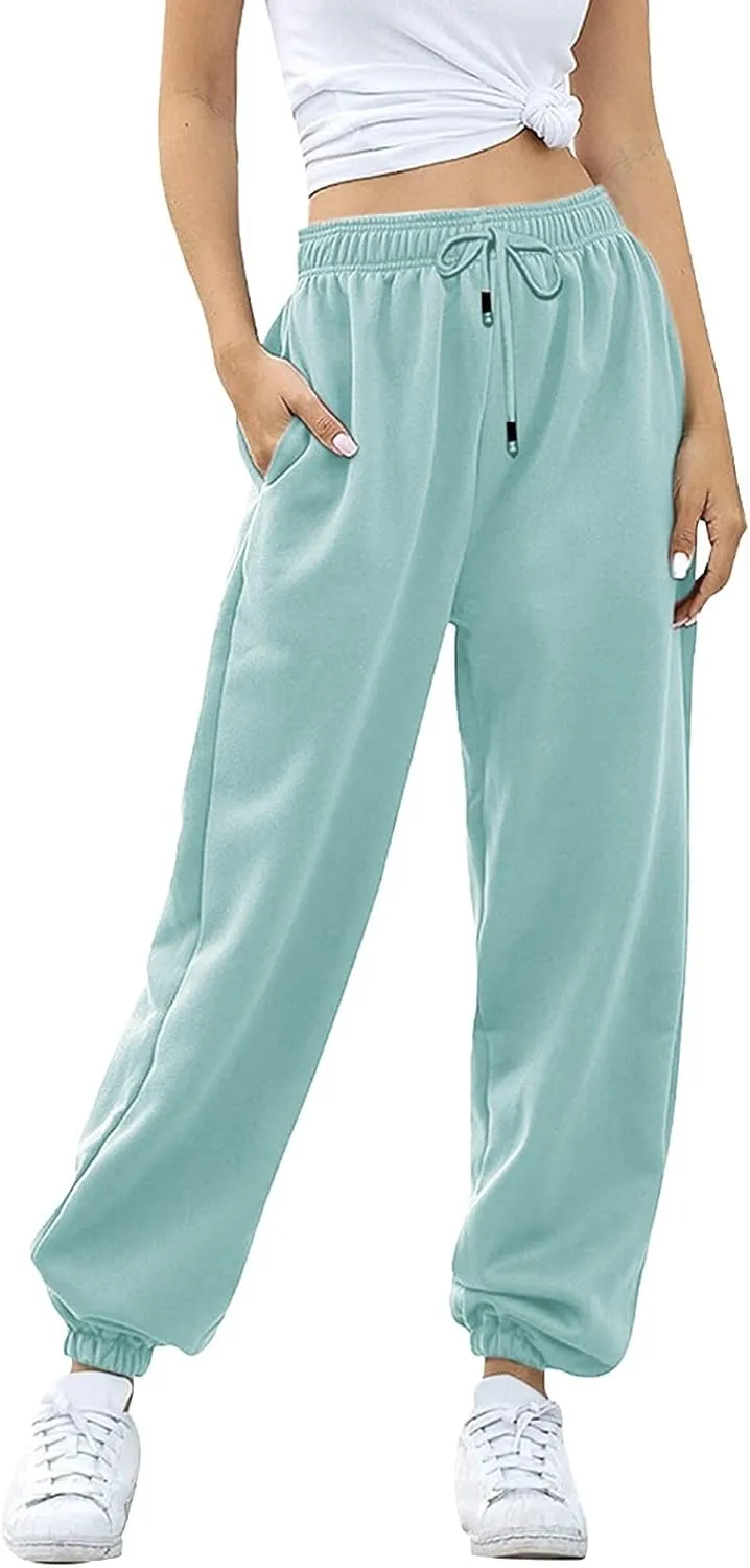 Hands Jogger for Women Track Athletic Pants High Waisted Straight Leg Sweatpants Summer Low Rise Running Jogger