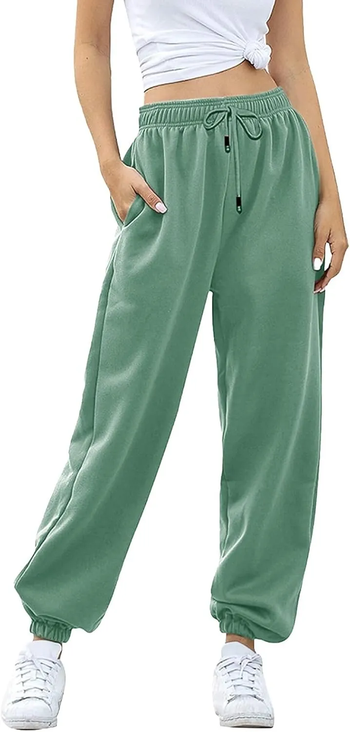 Hands Jogger for Women Track Athletic Pants High Waisted Straight Leg Sweatpants Summer Low Rise Running Jogger