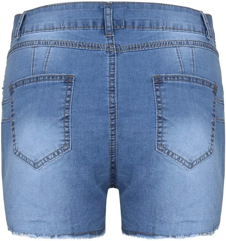 High Waisted Jean Shorts Womens Juniors Casual Summer Stretchy Jean Shorts Butt Lifting Tummy Control Denim Shorts