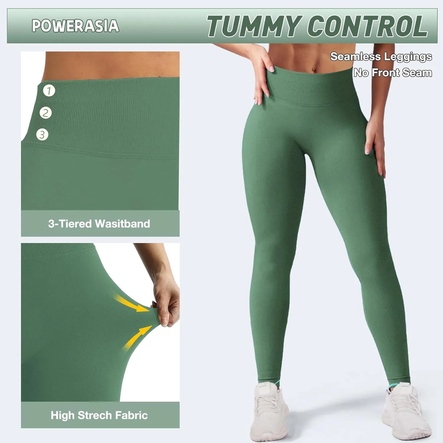 Impact Hidden Scrunch Butt Leggings for Women Mid Low Waist Gym Workout Legging Tummy Control Booty Lifting Yoga Pants