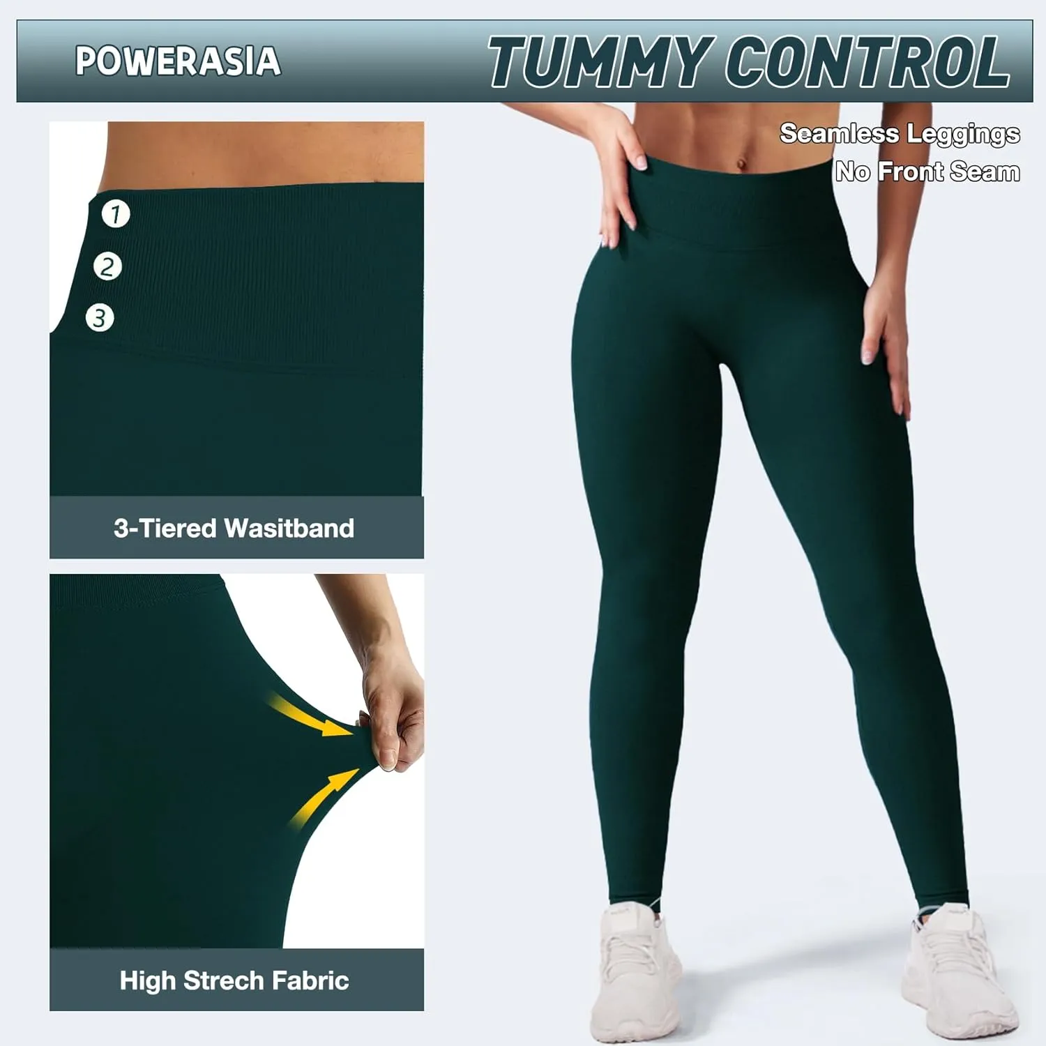 Impact Hidden Scrunch Butt Leggings for Women Mid Low Waist Gym Workout Legging Tummy Control Booty Lifting Yoga Pants