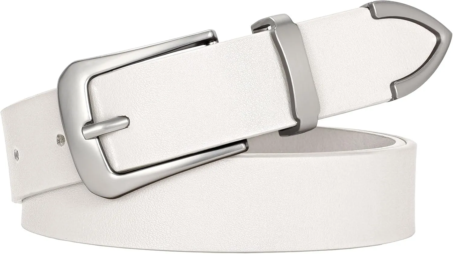 JASGOOD Women Leather Belt for Jeans Pants Ladies Waist Belt for Dress with Metal Buckle